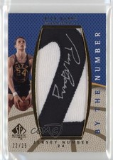 2007-08 SP Authentic Jersey Number 22/25 Rick Barry #BN-RB Patch Auto HOF 1p17