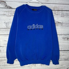 Vintage Adidas Embroidered Logo Spellout Pullover Sweatshirt Oversized Medium