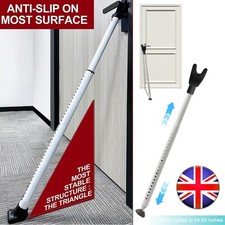 Adjustable Door Handle Home Security Bar Rod Brace Jammer Safety Lock Stopper UK