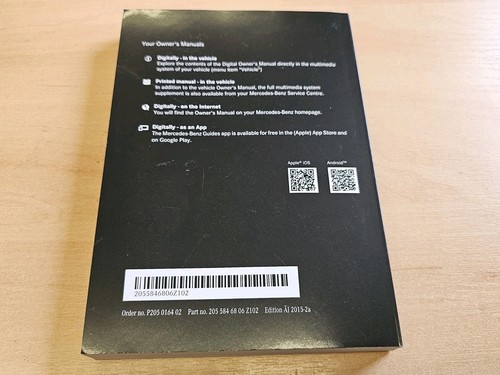 GENUINE MERCEDES-BENZ C-CLASS SALOON W205 2014-2018 OWNERS MANUAL HANDBOOK PACK - Picture 3 of 11