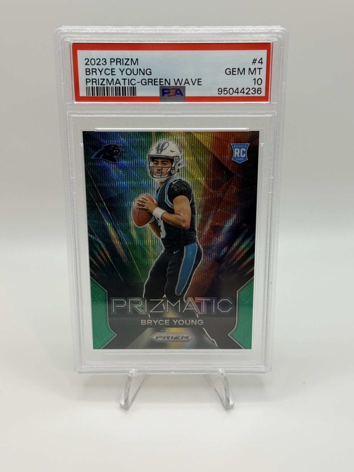 Bryce Young 2023 Prizm #4 RC ROOKIE PRIZMATIC GREEN WAVE PSA 10 GEM MINT