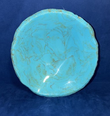 Vintage Mine Finds By Jay King Turquoise Bowl - 12 Inches .