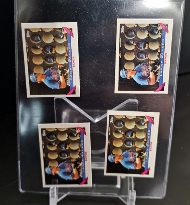 1993 Topps Micro LARRY WALKER Mini Baseball Card #95 EXPOS LOT OF 4 CARDS