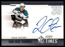 2010-11 SP Authentic Sign of the Times AUTO Logan Couture Auto San Jose Sharks