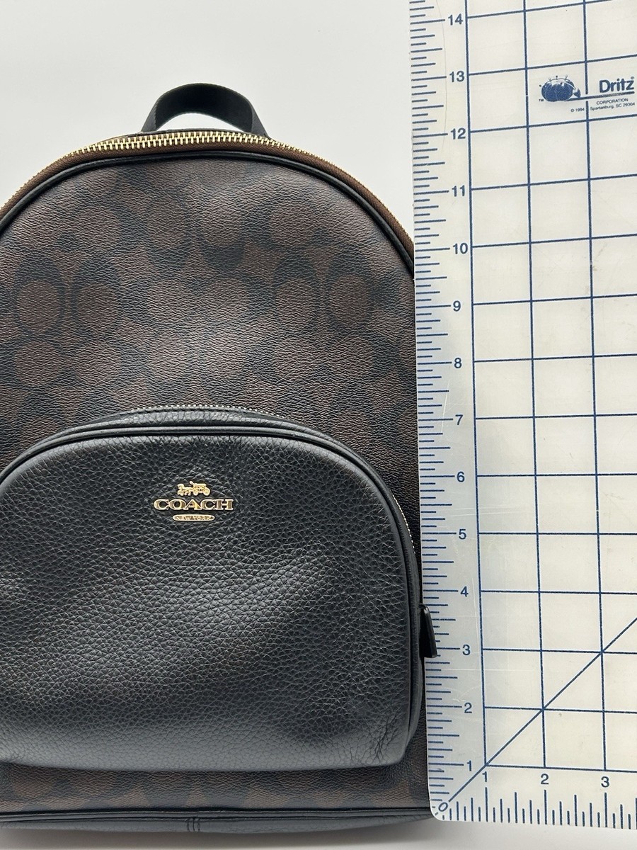 Coach Court C5671 Backpack in Signature Canvas Brown Black READ