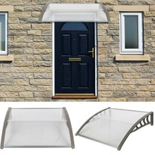 Front Door Canopy Porch Rain Protector Awning Lean-To Roof Shelter 80x100cm Gray