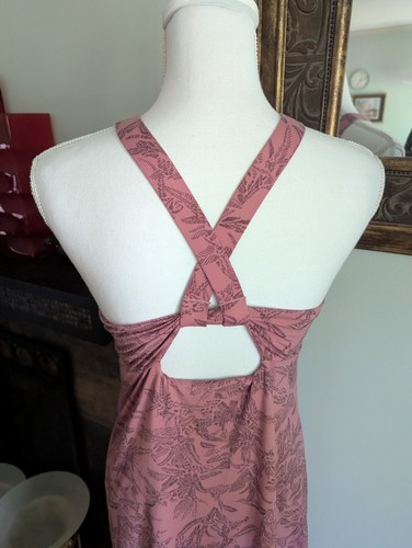 Patagonia Medium Magnolia Spring Mauve Fern Leaf Athleisure Stretchy Dress - Picture 7 of 13