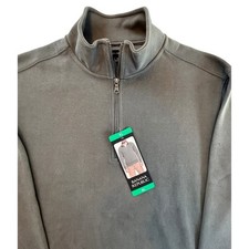 NWT Banana Republic Mens Gray Toned 1/4 Quarter Zip Pullover Sweatshirt Size XL