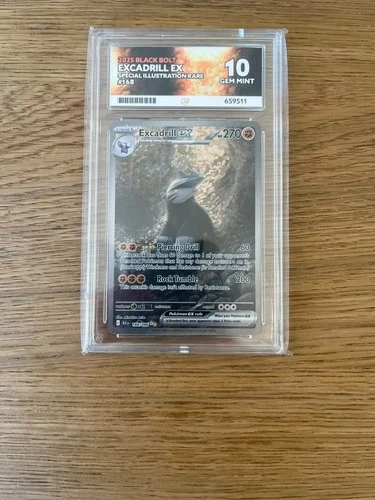 Pokemon Excadrill ex 168/086 Black Bolt SIR ACE 10 Gem Mint English