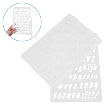 Multicolor Reusable Plastic Alphabet Stencil Set for Kids Painting and Drawing