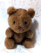 Vintage Mini Bear Plush Fun Farm by Dakin Stuffed Animal 4.5" Tall 1985