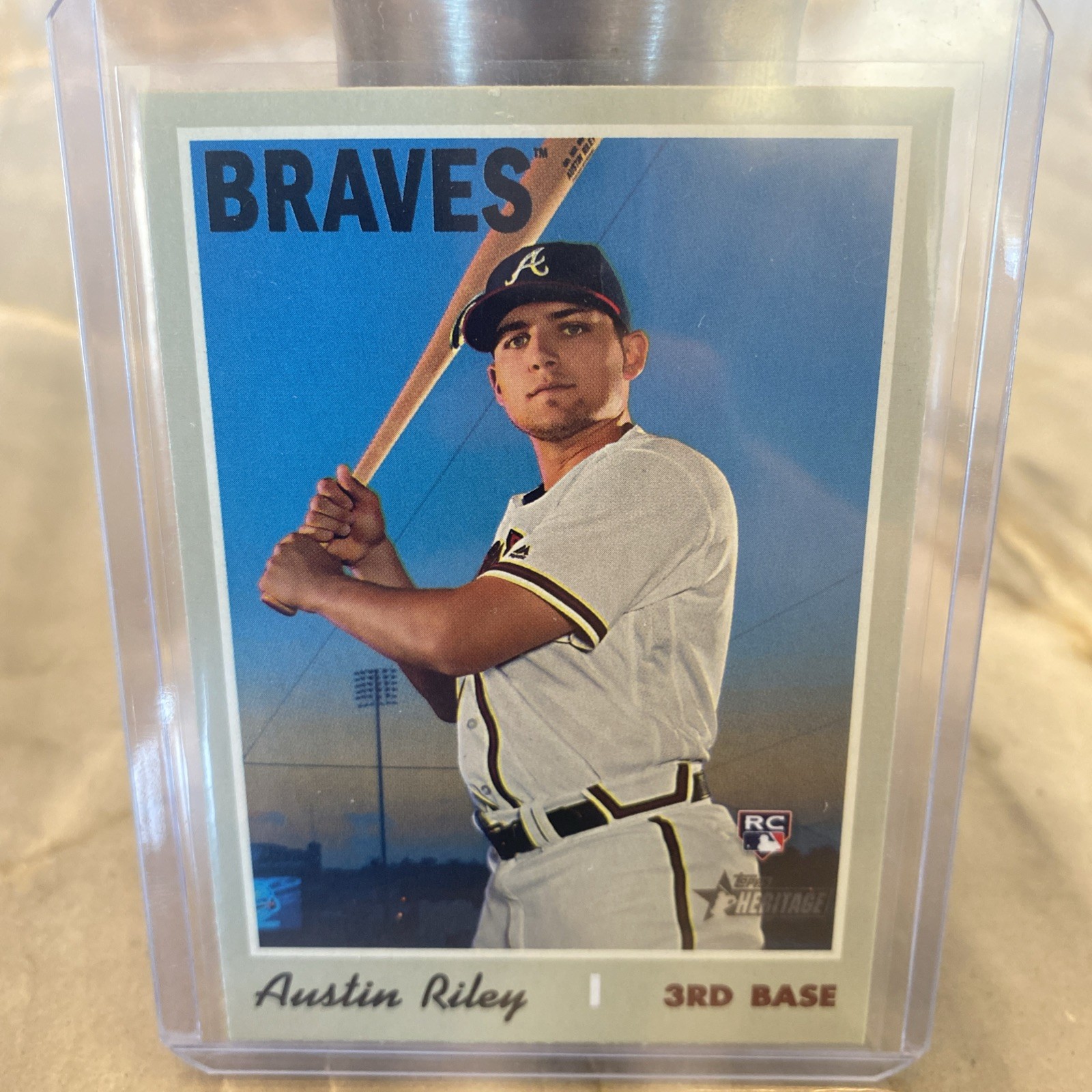 2019 Topps Heritage #614 Austin Riley RC Atlanta Braves