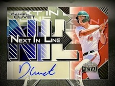 2025 Leaf Metal Daniel Cuvet Autograph /3 Red, White &amp; Blue MIAMI HURRICANES 🟢