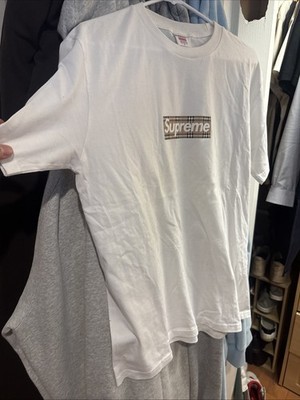 Supreme Burberry Box Logo Tee White Size Small | eBay