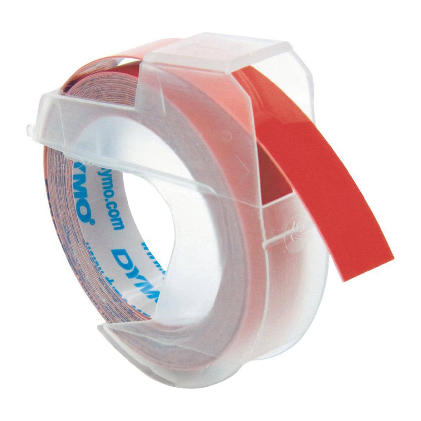 Original Dymo S0898150 Embossing 9mm White On Red Label Tape Roll (S0898150)