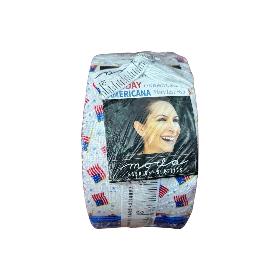 Moda Holiday Essentials Americana Jelly Roll - 20760JR - 40 2.5” Strips - Precut - Image 3 of 4