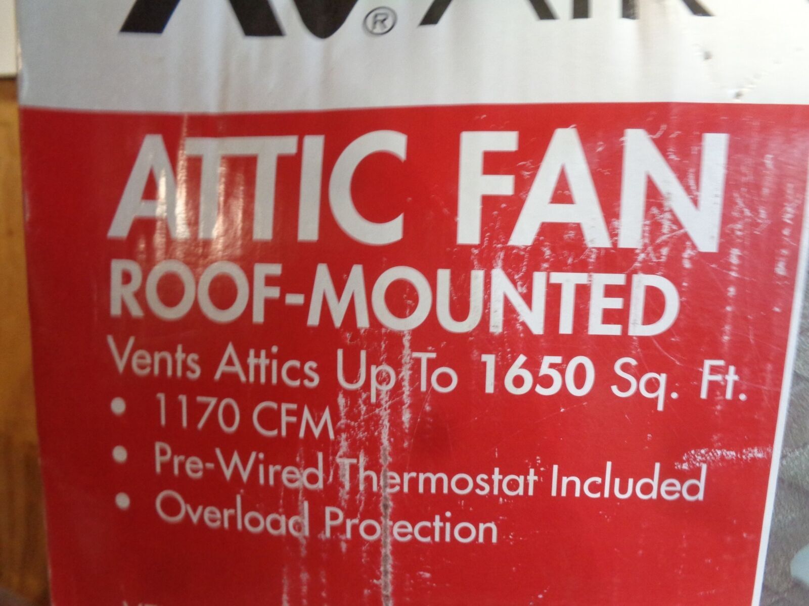 Air Vent 1170 CFM Power Attic Fan Roof Mounted Exhaust Vent RV26ML