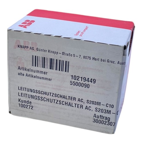 ABB S203M-C10 Circuit Breaker 3-polig 10 A, C-Charakteristik, 10 Ka - Picture 8 of 14