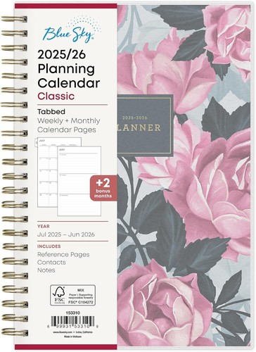 2025-2026 Weekly and Monthly Academic Year Planner Calendar, July 2025 - June...