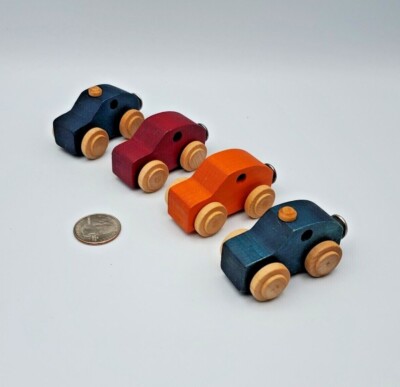 Maple Landmark Trains Lot x4 Cars Automobiles works w Thomas Wooden Railway BRIO