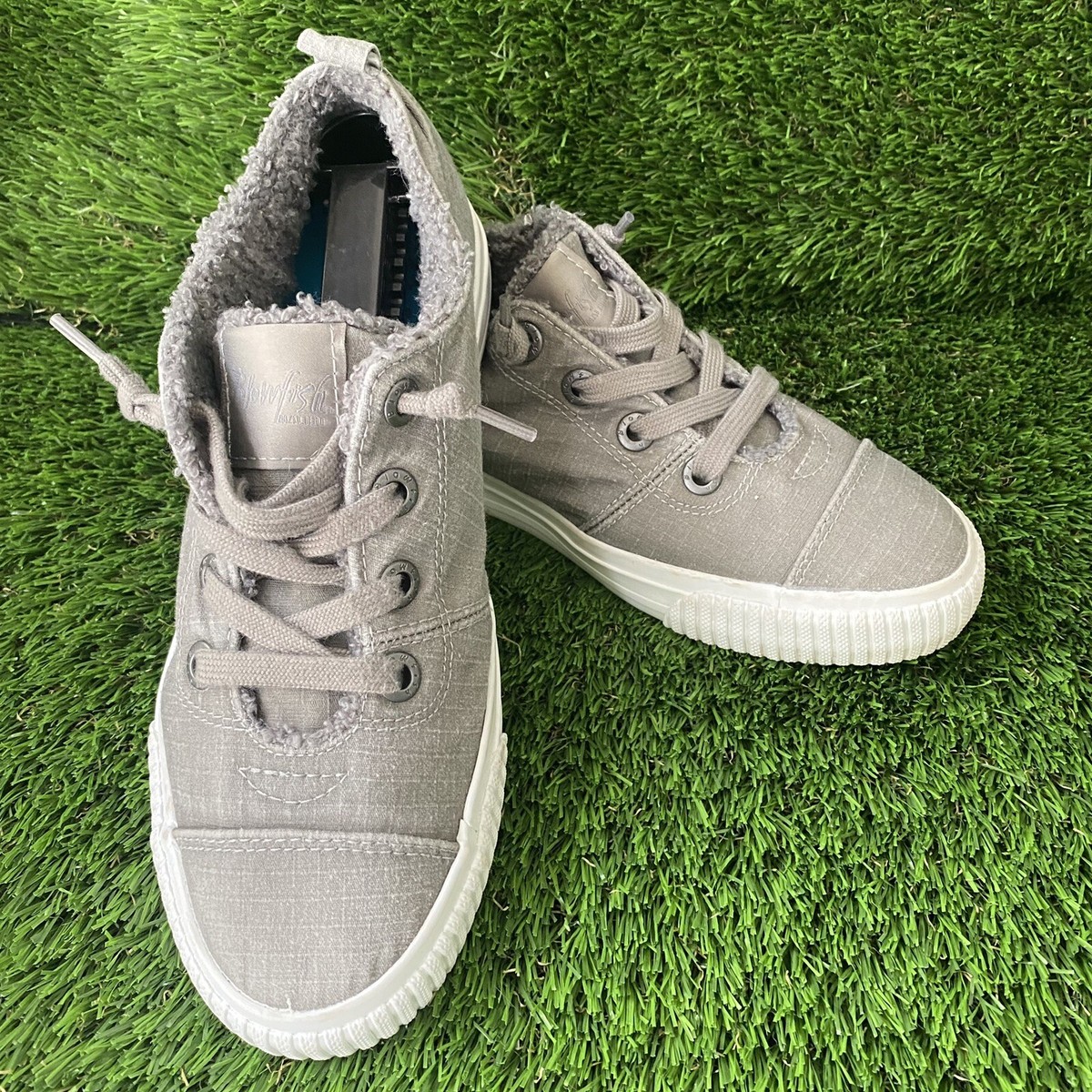 Blowfish Women's Malibu Gray Size Casual Sneakers With Zipper