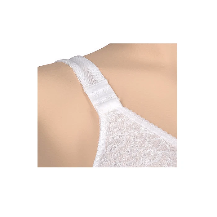 Sujetador de encaje Carol Wior cierre frontal con correas ajustables A40471 BLANCO 38D NUEVO CON ETIQUETAS Foto 3 de 3