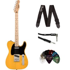 Squire Sonic Telecaster Electric Guitar Bundle W/ Strap, Cable 10' &amp; Picks Kit