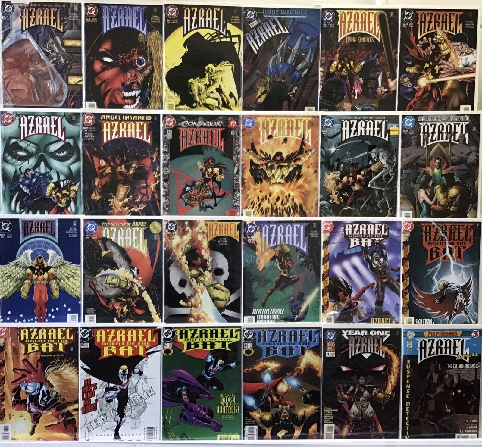 DC comics - AZRAEL 1st Series - Comic Book Lot of 24
