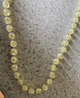 VINTAGE 28" CONTINUOUS YELLOW LUSTRE BEADED NECKLACE — photo 4