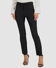  250 Donna Karan Women's Slim-Fit Black Stretch Creased Leg Dress Pants Size 8