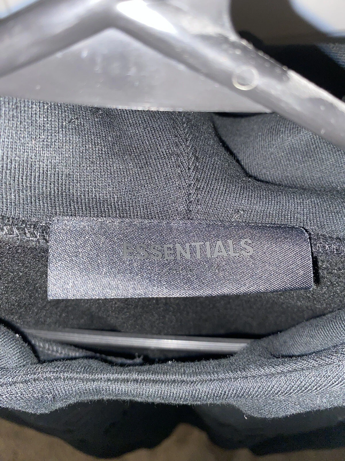 Felpa con cappuccio Fear Of God Essentials 100% autentica elasticizzata limousine taglia large con etichette