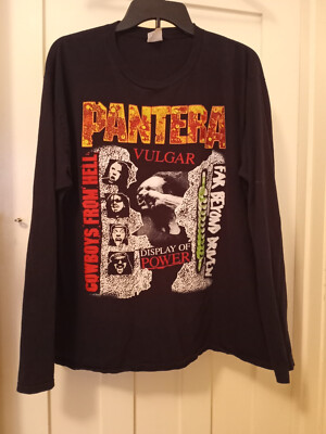 Vintage 90's Pantera Vulgar Display Of Power Cowboys ,F.B.D. XL Long Sleeve