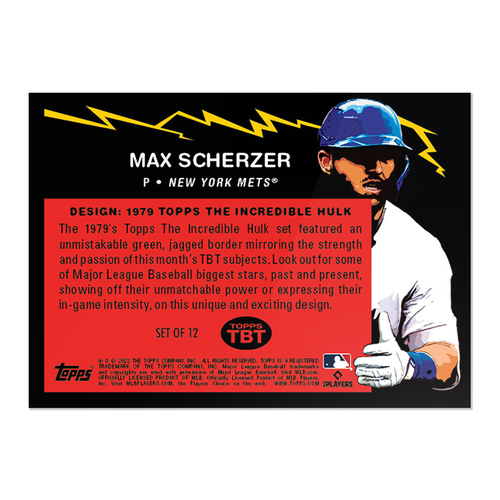 2022 Throw Back Thursday Set 28 # 82 Max Scherzer - Free Shipping Always! - Picture 2 of 2
