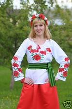 Ukrainian embroidered traditional shirt for ladies, blouse, vyshyvanka 2 models