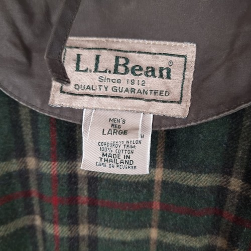 Vintage LL BEAN Jacke Herren L Large grün Scheune Feldmantel Wollfutter Wachs Canvas - Bild 15 von 19