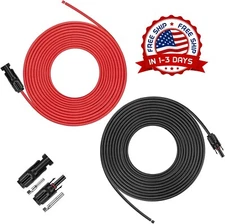 Adaptador de cable para panel solar con conector hembra y macho de 30 pies NUEVO