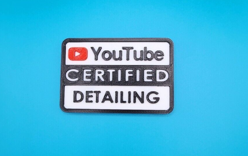 Youtube Certified Detailing Magnetic Novelty Tool Box Badge 3D Printed Magnet