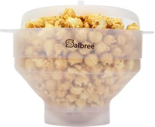 Original Salbree Transparent Silicone Microwave Popcorn Popper Collapsible Bowl