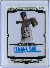 2019 Leaf Trinity MATT WALLNER Clear Acetate Green Foil Auto RC 14/25 Twins