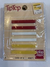 Vtg NOS Tip Top 2” Barrettes #58271 Red White Yellow 4 Available Spring Back