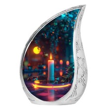 Luminous Candle Urn For Ashes For Women - Cremation Urn - Small Urn For Human