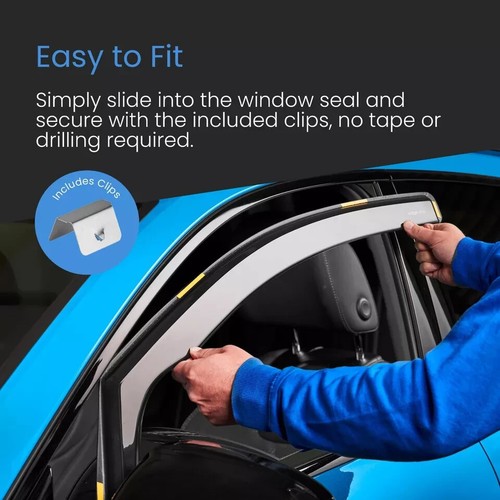 SKODA Karoq 2017-onwards 5 Door SUV Wind Deflectors 4pc Tinted - Picture 6 of 10
