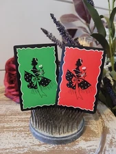 Vintage Antique Art Deco Lady In Dress Playing Cards, Trade Swap Cards