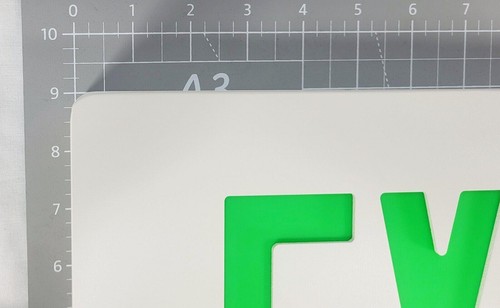 Hubbell SESGWV11 Die Cast Aluminum LED Exit Sign White Green Letters Single Face - Picture 5 of 9