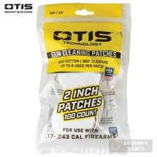 OTIS CLEANING PATCHES 2" Small Caliber Firearms 100-pk FG-918-100 FAST SHIP