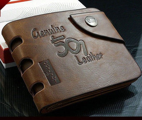 Mens Bilfold PU Leather Wallet Credit ID Card Holder Pocket Coin Clutch Purse US - Picture 2 of 5