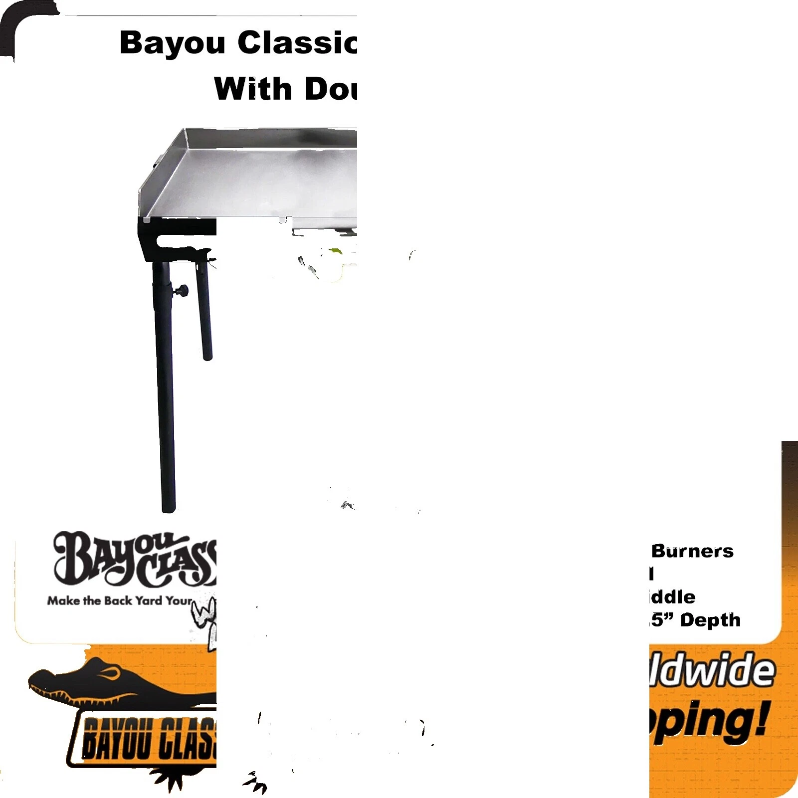 Plancha de acero inoxidable Bayou Classic Barbacoas, parrillas y fumadores