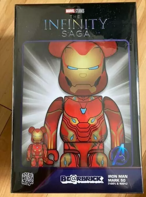 Medicom Toy BE@RBRICK IRON MAN MARK 50 100％ & 400％ set