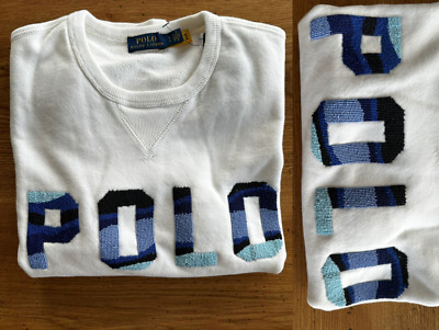 POLO RALPH LAUREN Embellished Logo Sweatshirt Sweater Pullover Jumper S