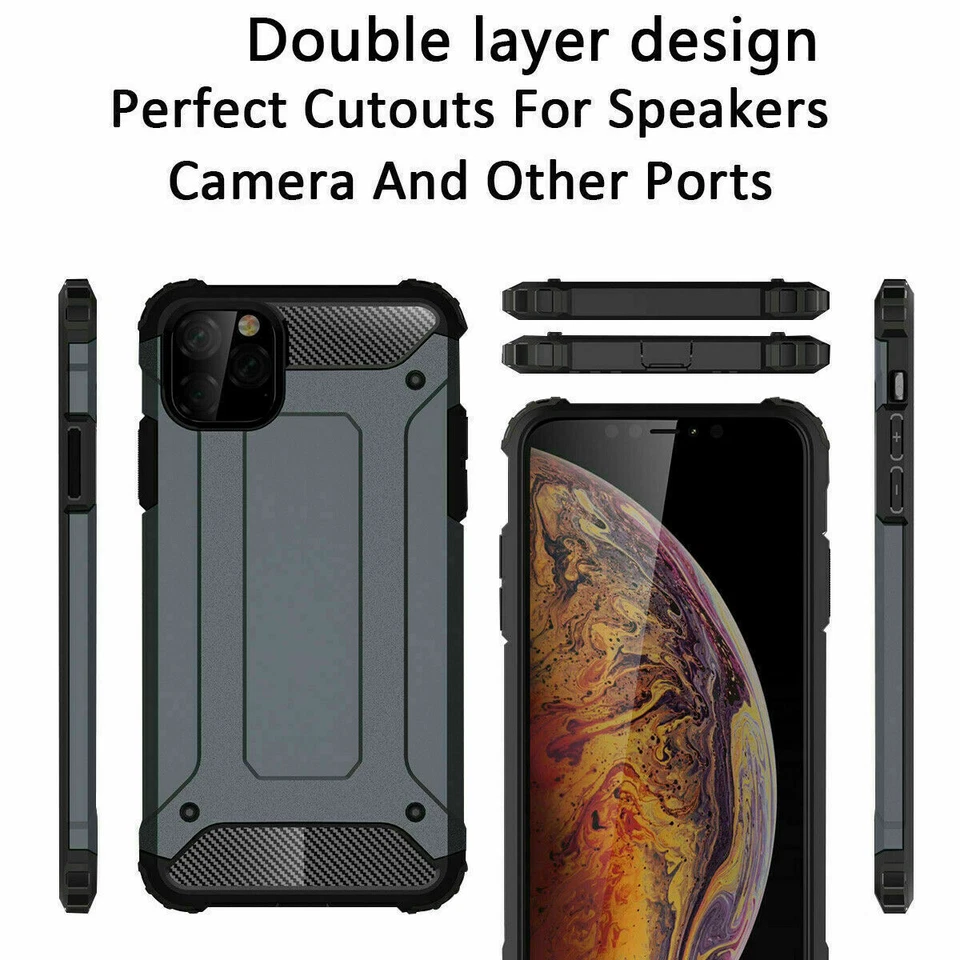 Shock Proof Armour Hybrid Gorilla Hard Case Carbon Huawei P40 Pro/P40 Lite/P40 - Image 4 of 4